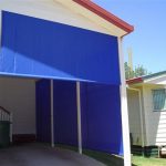 Solid Blue Cord and Pulley Blinds