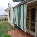 Striped Cord and Pulley Blinds