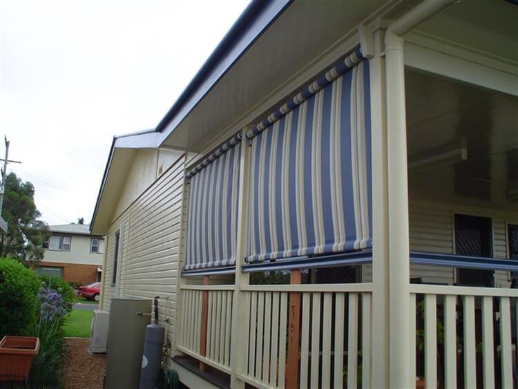 Striped Automatic Awnings