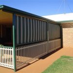 Striped Automatic Awnings