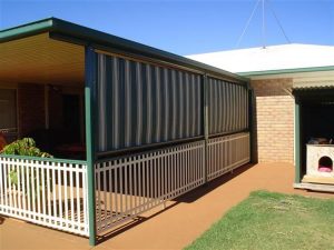 Striped Automatic Awnings