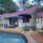 Blue shade outdoor area