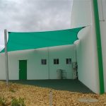 Green shade sail