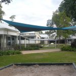 Green Shade Sail at School