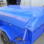 Blue Vinyl Box Trailer Cover