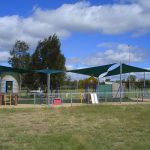 Green Shade Sail over Playground