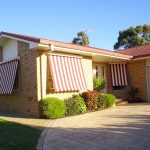 Side Chanel Automatic Awning Cream and Red Stripes